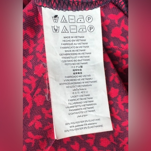 MICHAEL KORS XS Dress Pink Magenta Navy Blue Floral Print Tassel Tied Stretch - Picture 4 of 6